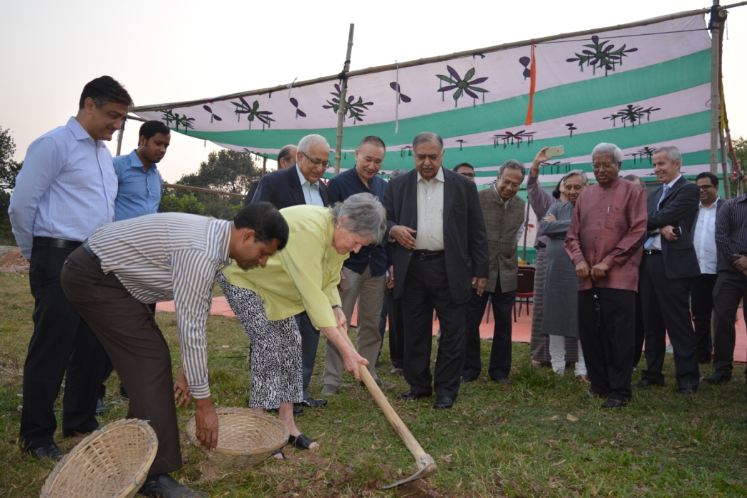 Mme France Maruqet, Principal Trustee, South Asia Foundation and  Trustee, MSF at Groundbreaking ceremony  by Sunil Binjola