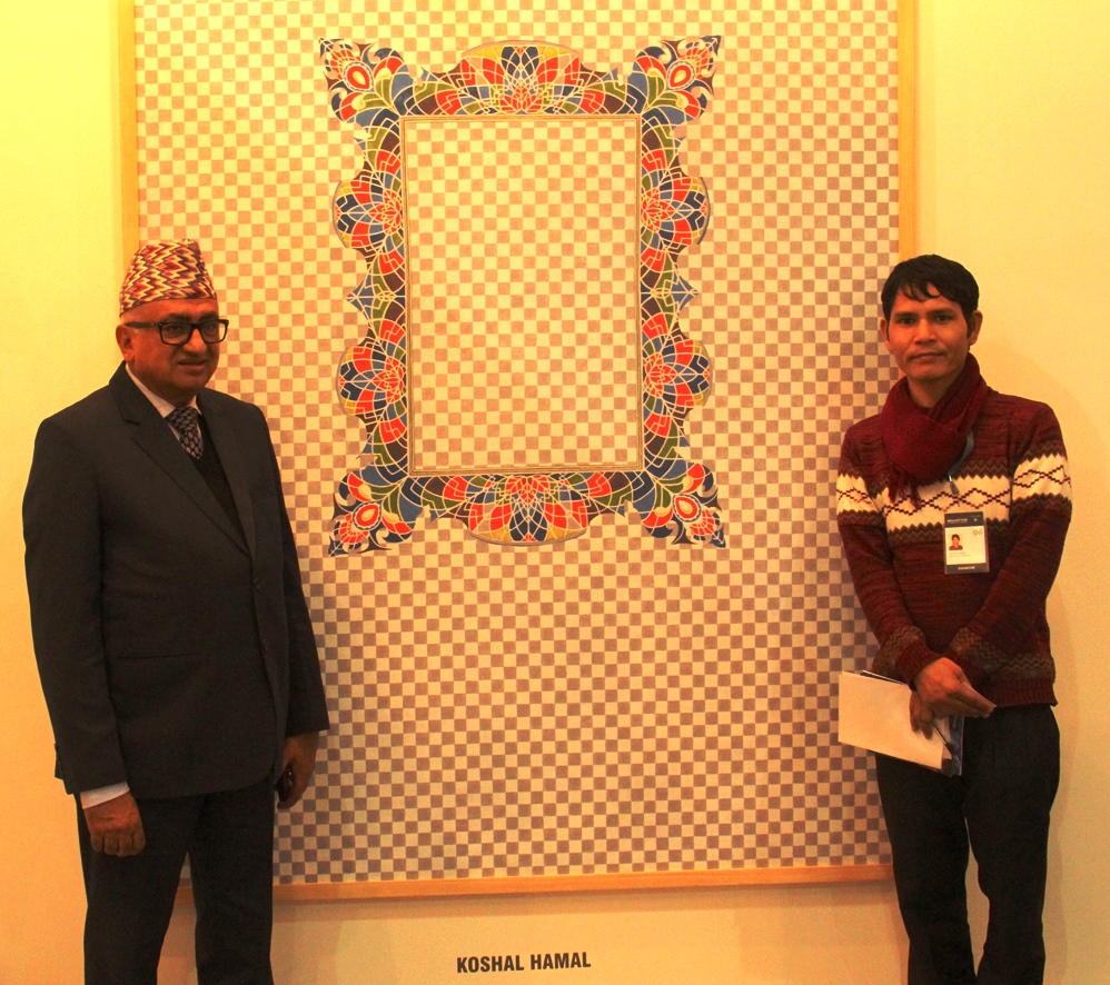 Left to Right Side Nepalese Ambassador to India H.E. Mr. Deep Kumar Upadhyay with Koshal Hamal Alumani UMISAA