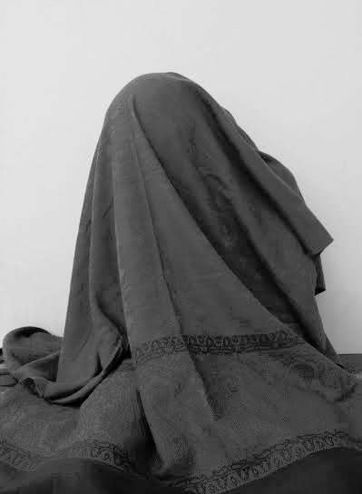 Hanifa Alizada. 1400 years of sameness, 2011. black-and-white photograph, h 47 in x35in