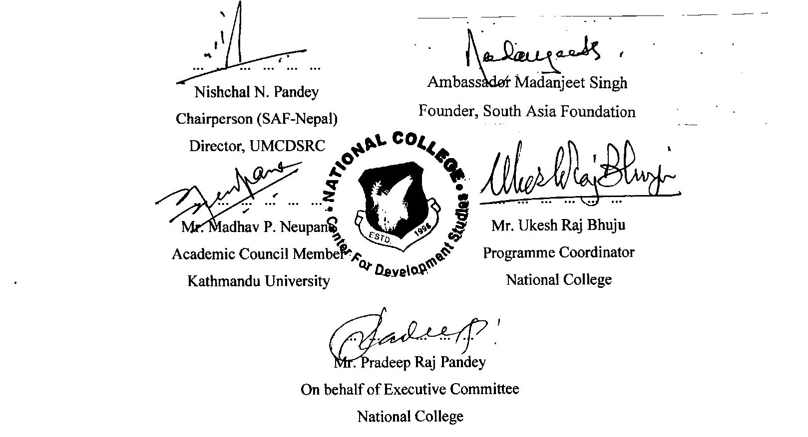Signed MoU by UMCDSRC - South Asia Foundation