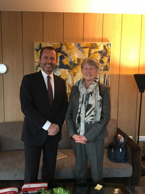Mme. France Marquet with UNESCO new Director Mr. Eric Falt