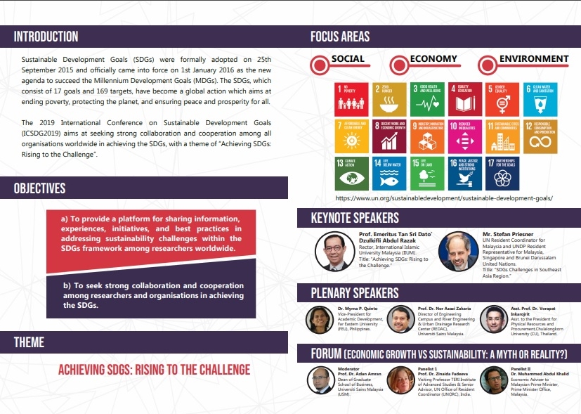 2nd International Conference on Sustainable Development Goals 2019