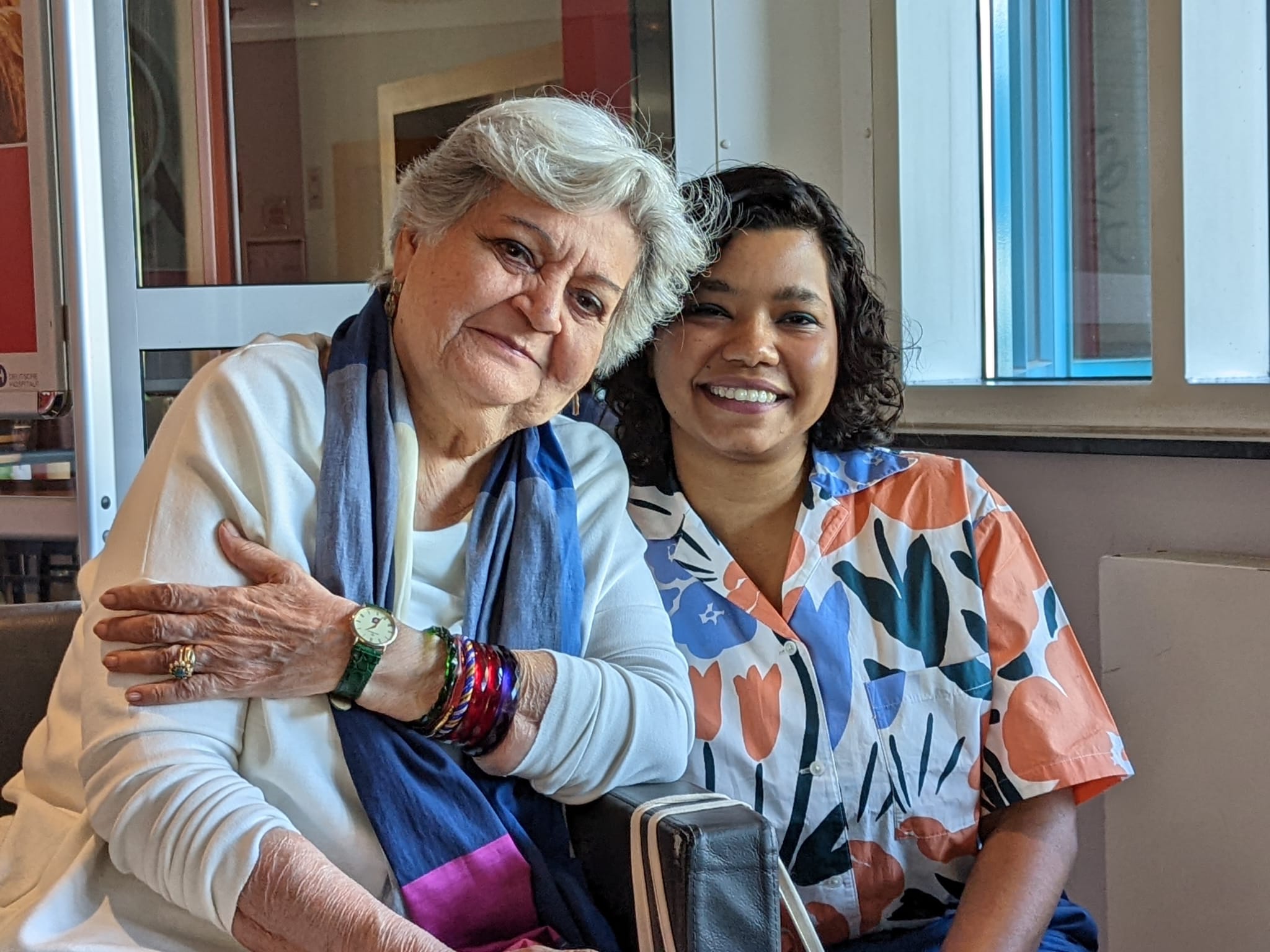 Ms. Vidha Saumaya, BNU artist with Prof Salima Hashmi, Chairperson, UMISAA 
