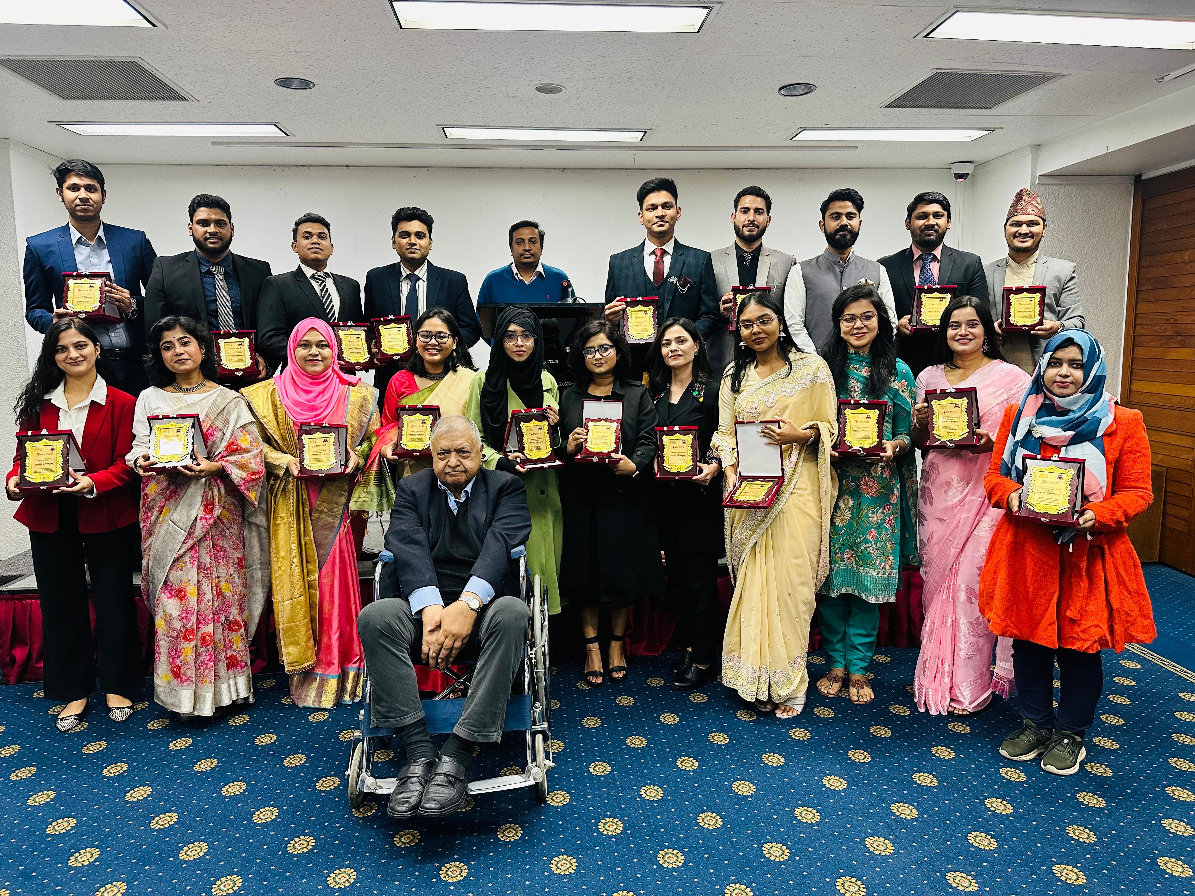 SAILS chair Dr. Kamal Hossain with the students