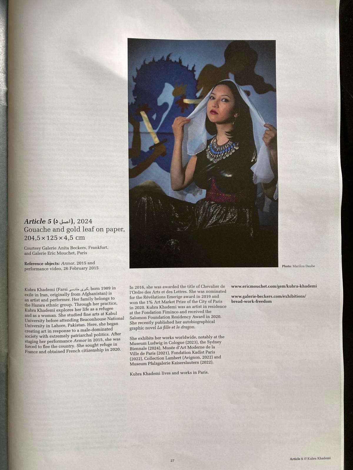 UMISAA Alumna Kubra Khademi Shines at German Bundestag Art Exhibition