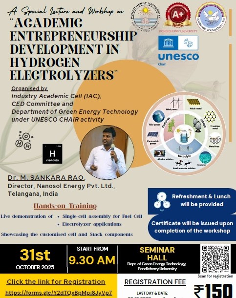 Academic Enterpreneurship Developmen in Hydrogen Electrolyzers