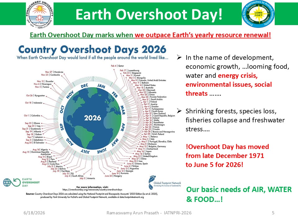 Prof. R. Arun Prasath, UNESCO Chairholder on Renewable and Clean Energy for Sustainable Development (RCESD) at the UNESCO Madanjeet Singh School of Green Energy and Technologies (UMSGET)- Slide 1