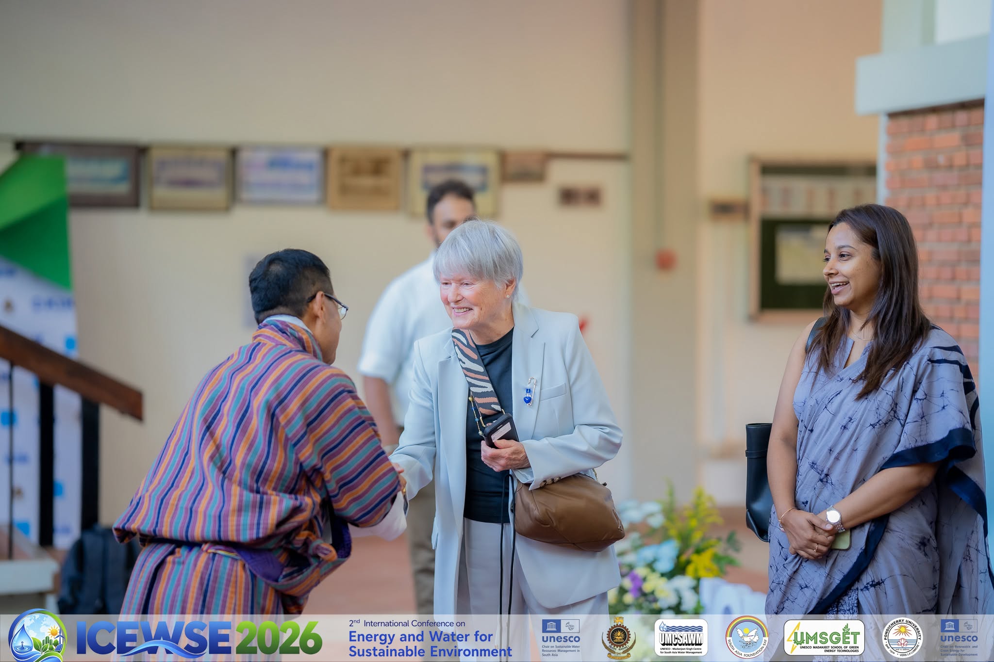 Madame France Marquet, SAF Representative to UNESCO, Engages with Pondicherry University Leadership and ICEWSE 2026 Participants