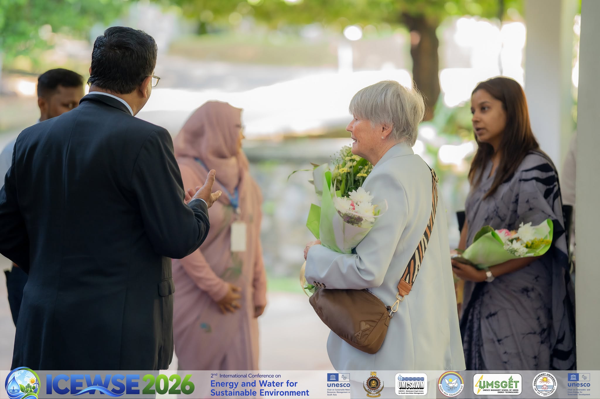 Madame France Marquet, SAF Representative to UNESCO, Engages with Pondicherry University Leadership and ICEWSE 2026 Participants